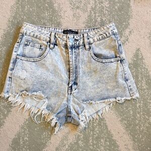 Reserved Light Wash Jean Shorts